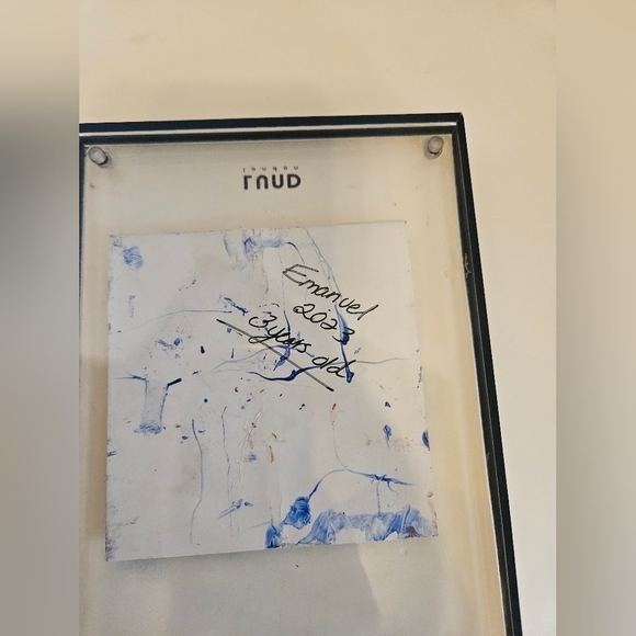 Hand Crafted fluid art on recycled cardboard upcycled handmade artwork kids art - Picture 6 of 12